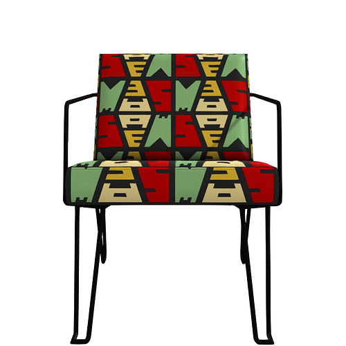 Block monogram statement chair